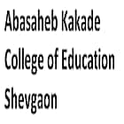 Abasaheb Kakade College of Education, Shevgaon logo