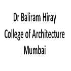 Dr Baliram Hiray College of Architecture, Mumbai logo