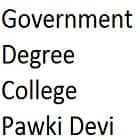 Government Degree College, Pawki Devi logo