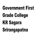 Government First Grade College, KR Sagara, Srirangapatna logo