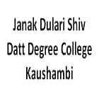 Janak Dulari Shiv Datt Degree College, Kaushambi logo