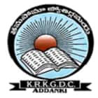 KRK Government Degree College, Addanki logo