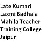Late Kumari Laxmi Badhala Mahila Teacher Training College, Jaipur logo