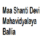 Maa Shanti Devi Mahavidyalaya, Ballia logo