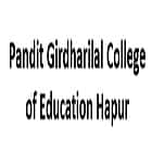 Pandit Girdharilal College of Education, Hapur logo
