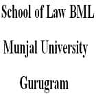 School of Law, BML Munjal University, Gurugram logo