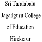 Sri Taralabalu Jagadguru College of Education, Hirekerur logo