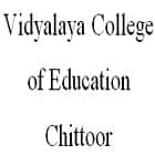 Vidyalaya College of Education, Chittoor logo